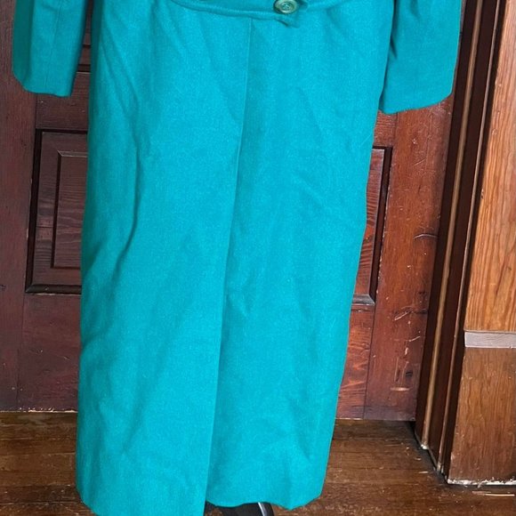 Vintage Pendleton Teal Wool Coat 10/12 - Picture 4 of 4